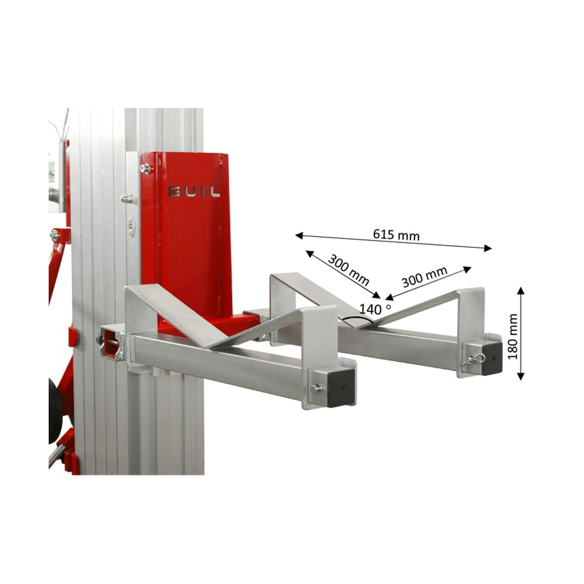 Buy Pipe Cradle Attachment for GUIL Utility Lift Equipment in Utility Lifters | Materials Handling Lift Towers from GUIL available at Astrolift NZ